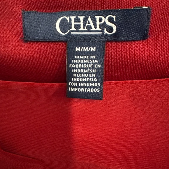Chaps Vibrant Red Long Sleeve Dress - Picture 3 of 3
